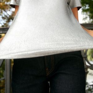 Silver metallic top